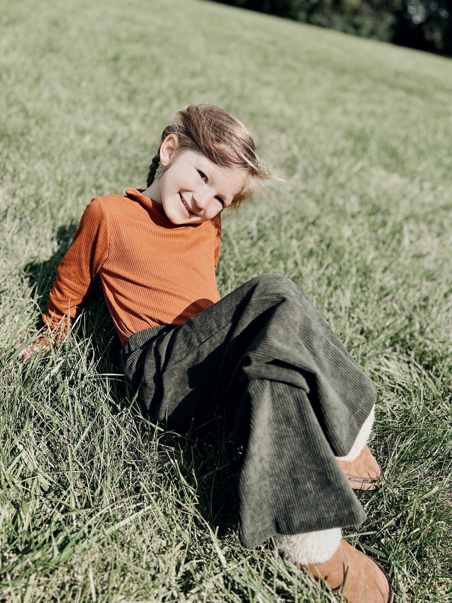 Made to Order Olive Corduroy Wide Leg Pants