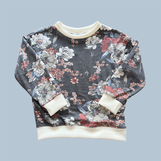 Grey Floral Original Crewneck Sweatshirt