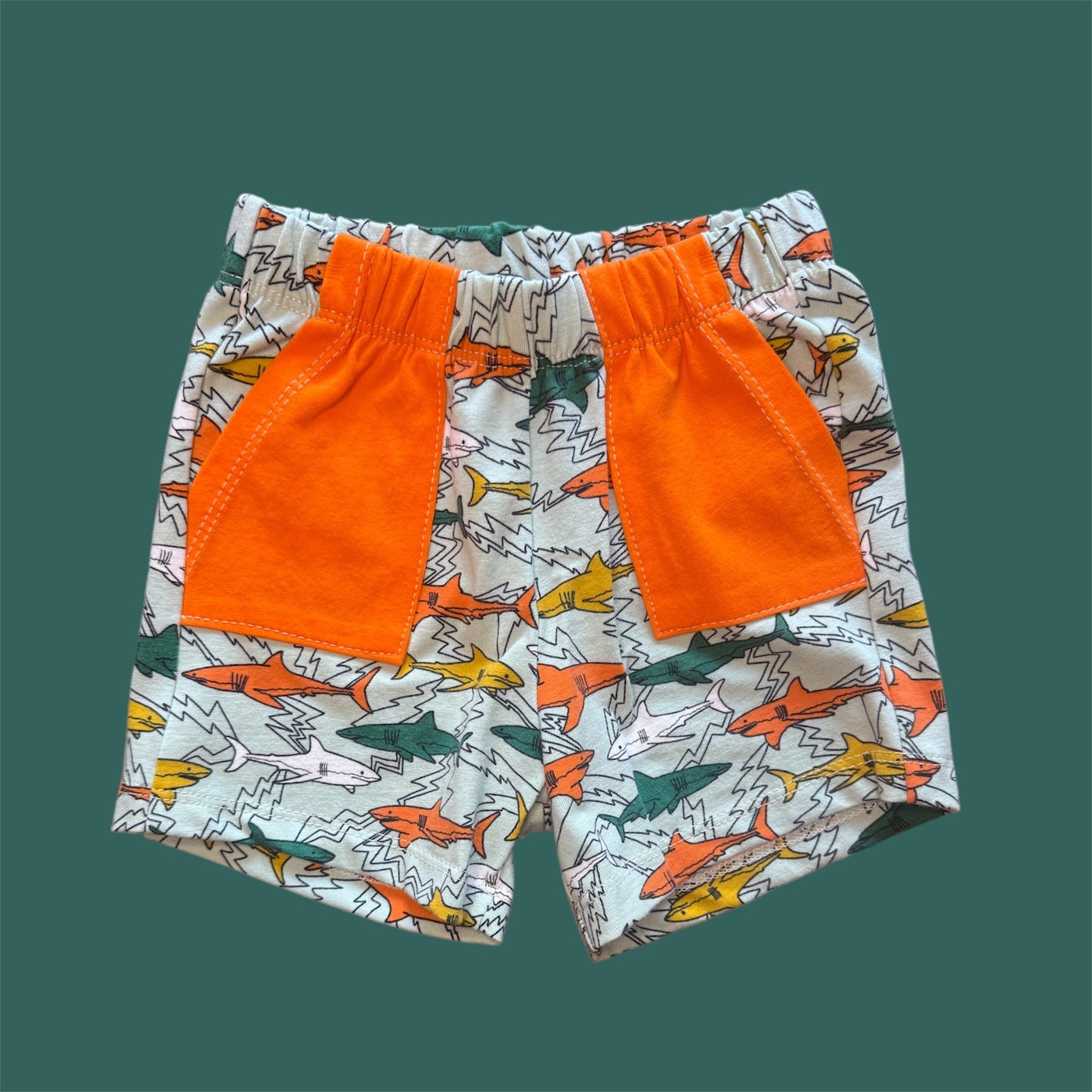 Shark Casual Crew Shorts with Pockets