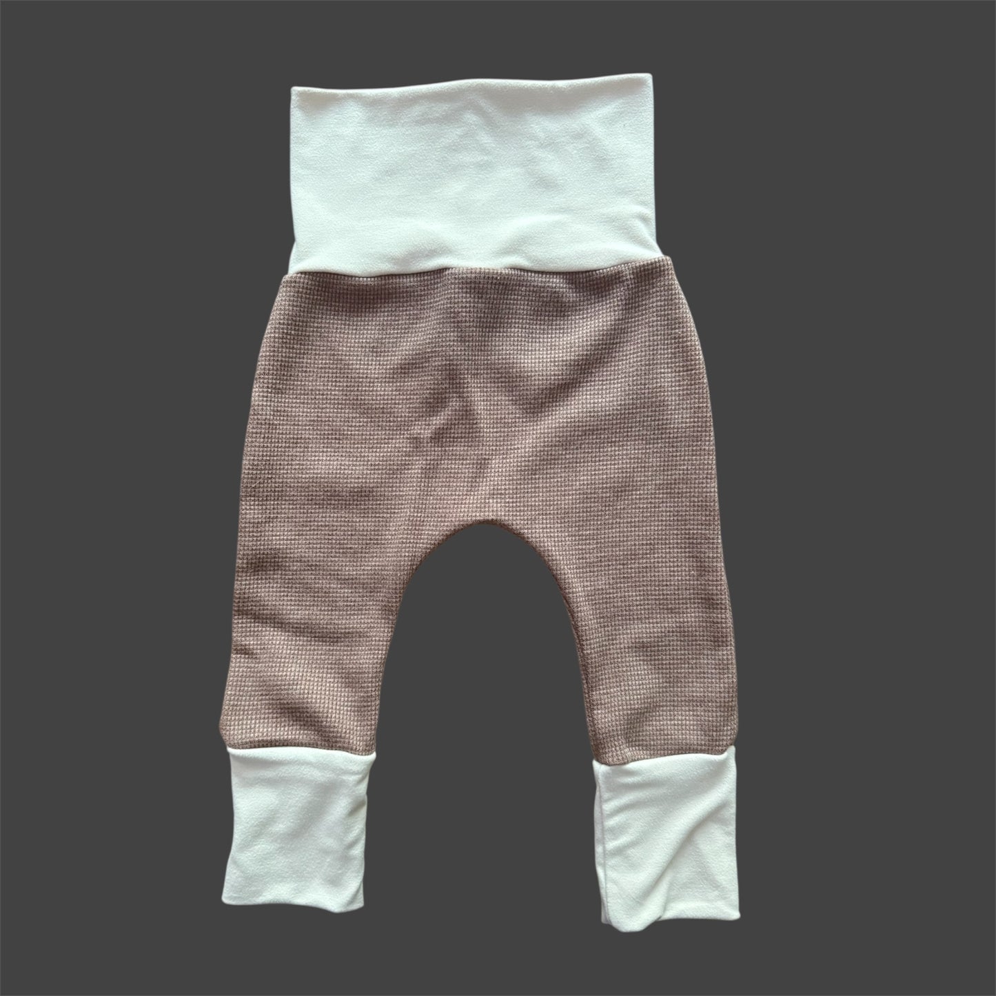 Brown Waffle Grow with Me Pants