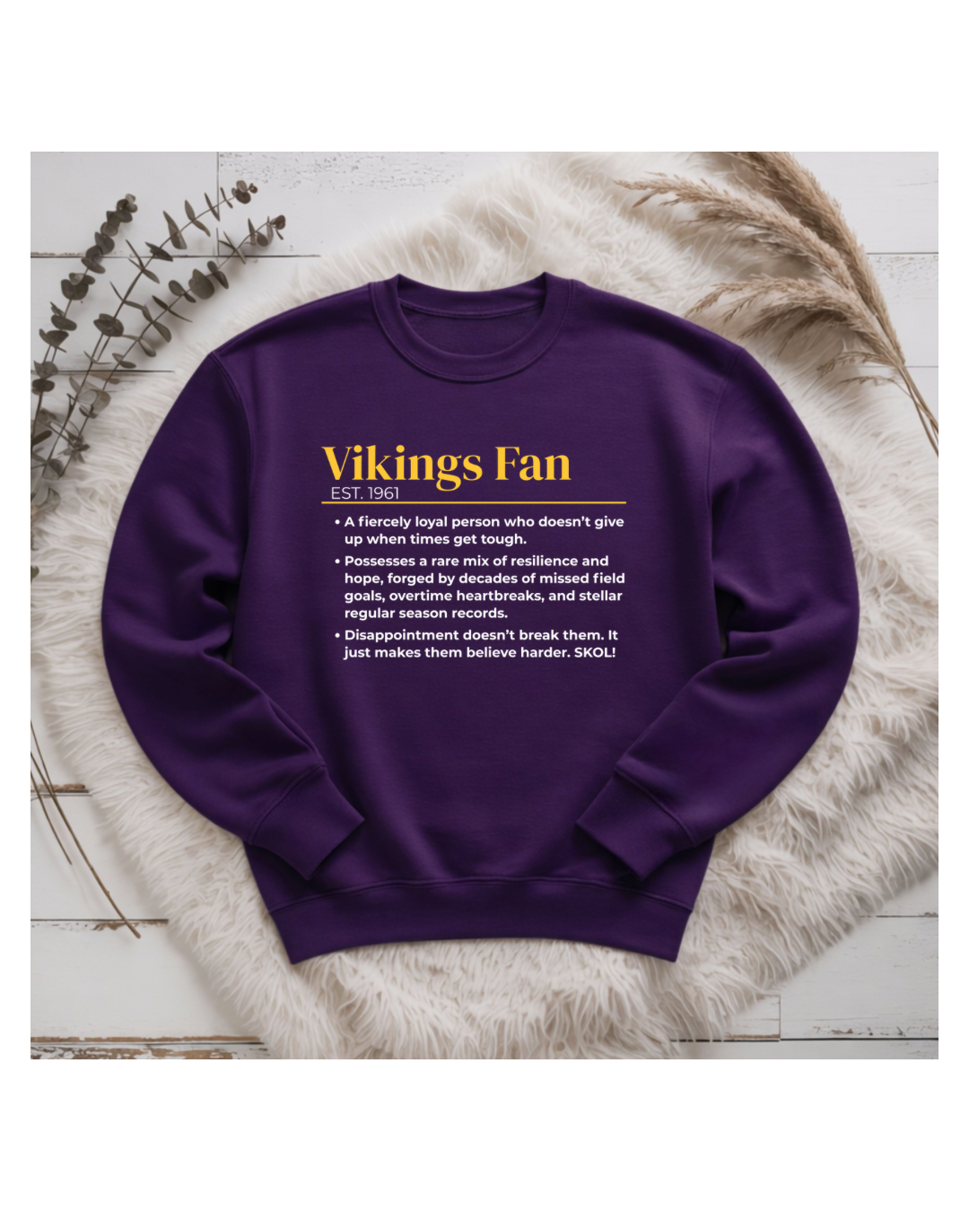 Vikings Fan Purple Sweatshirt
