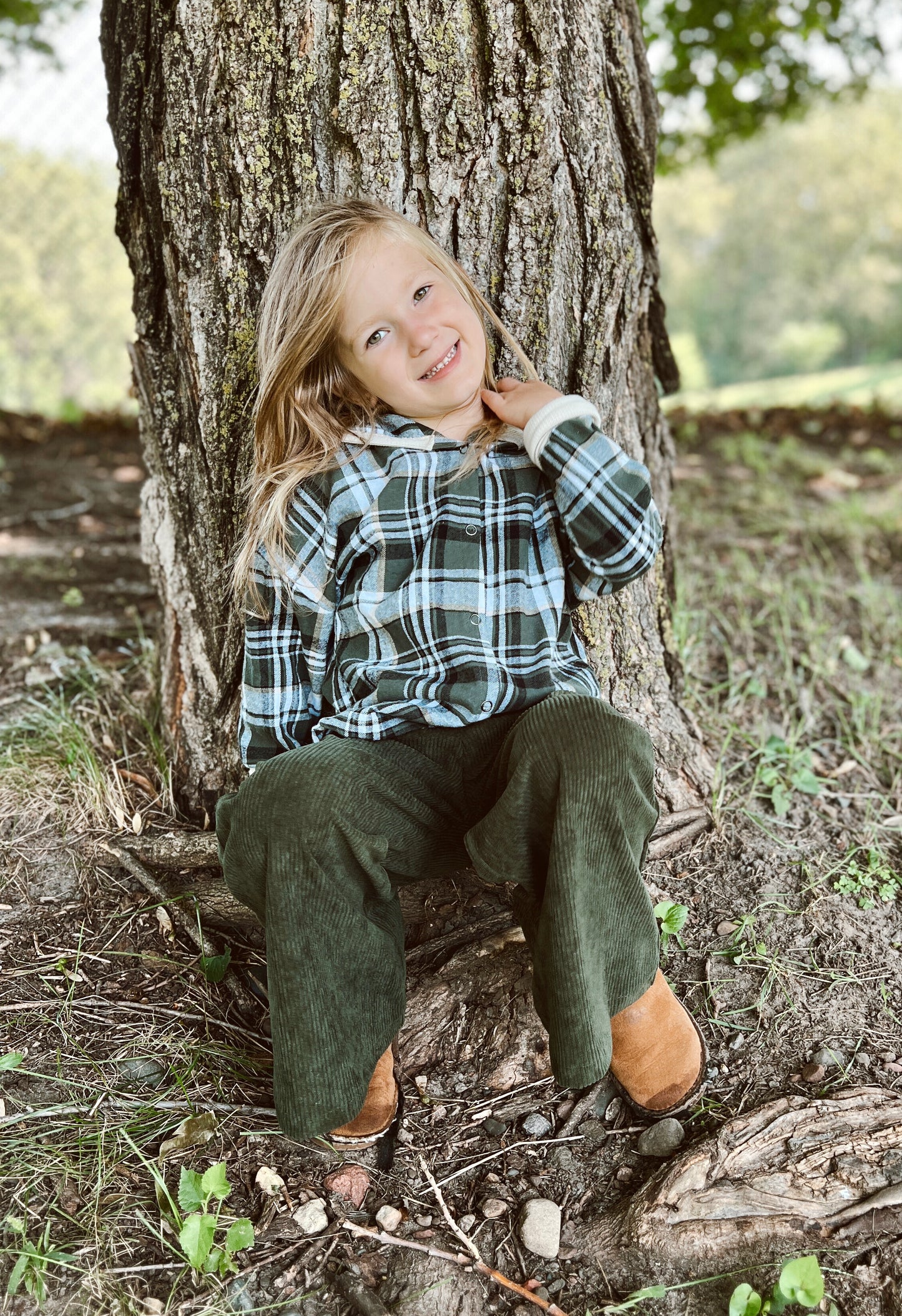 Olive Corduroy Wide Leg Pants