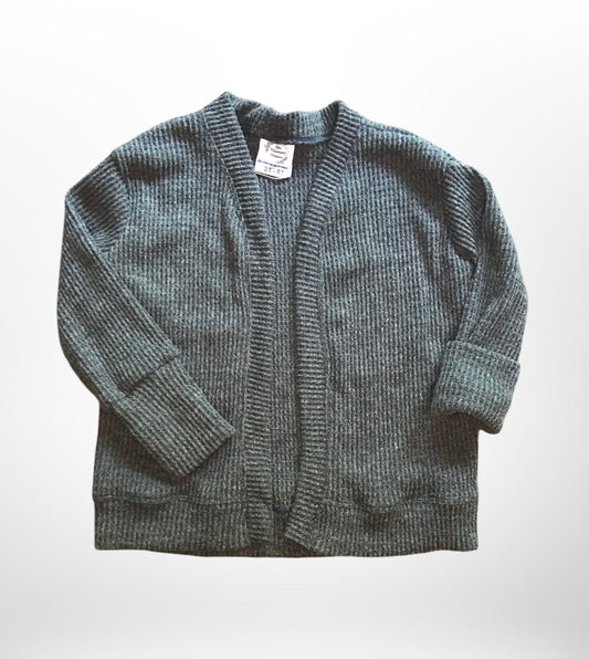 Made to Order Olive Waffle Grow with Me Cardigan