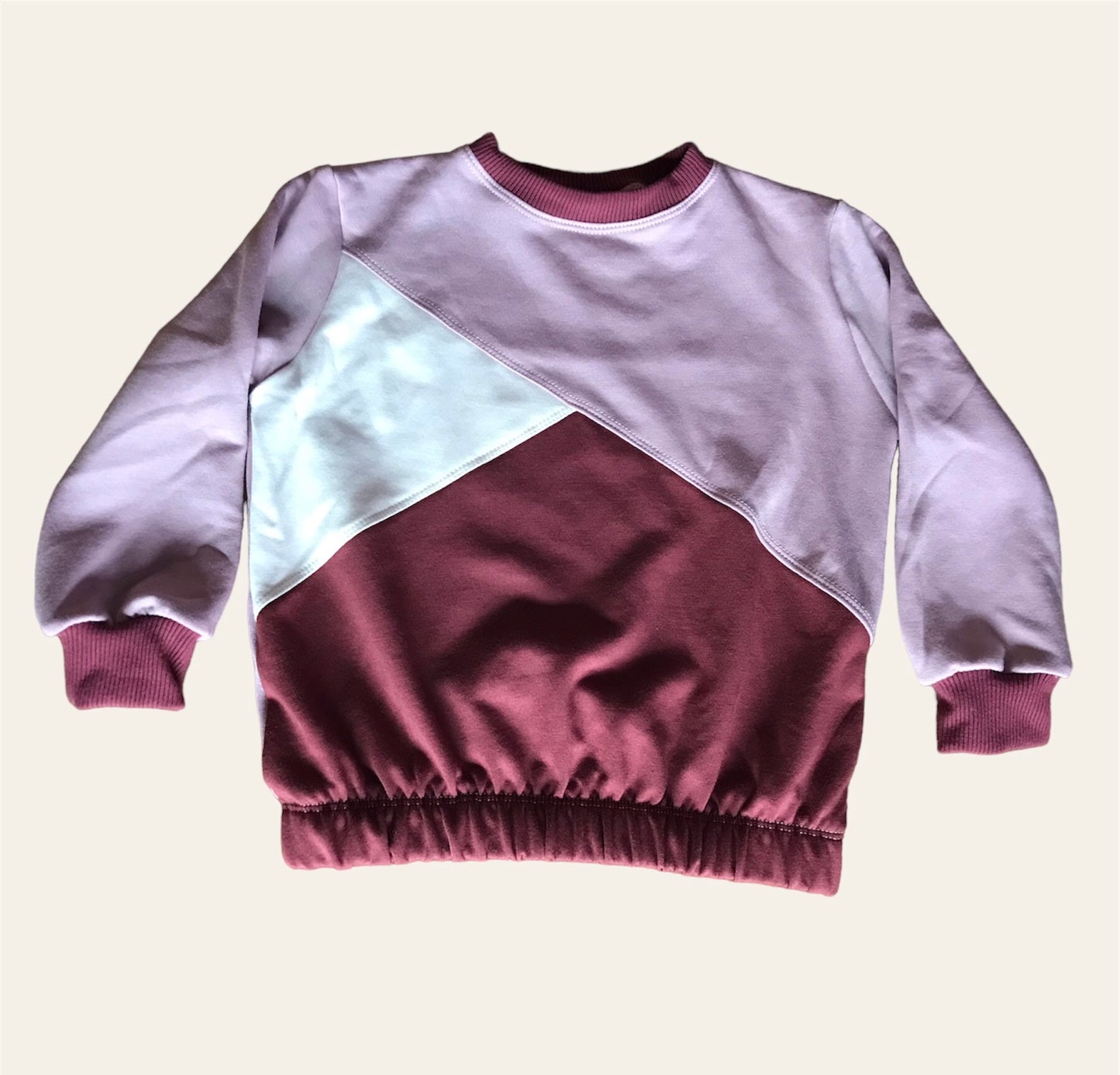 Made to Order Oversized Color Blocked Elastic Sweatshirts