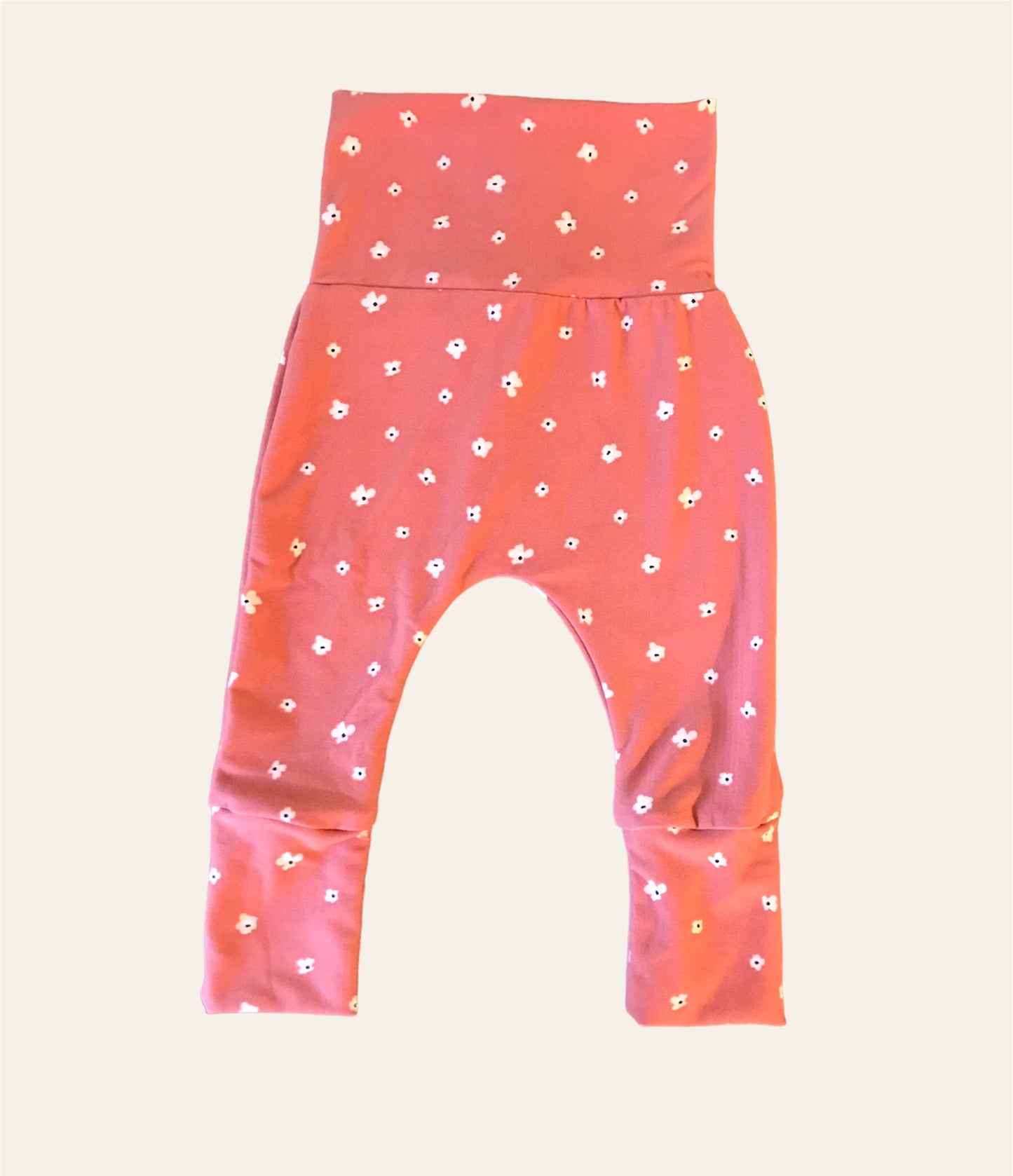 Coral Floral Grow with me pants