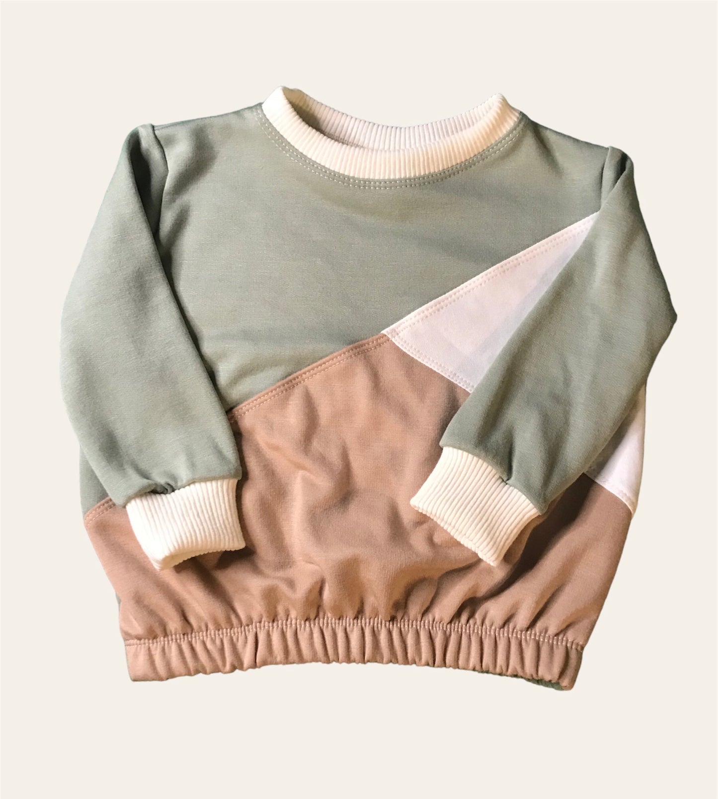 Made to Order Oversized Color Blocked Elastic Sweatshirts