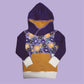 Vikings Floral Color Blocked Grow With Me Hoodie