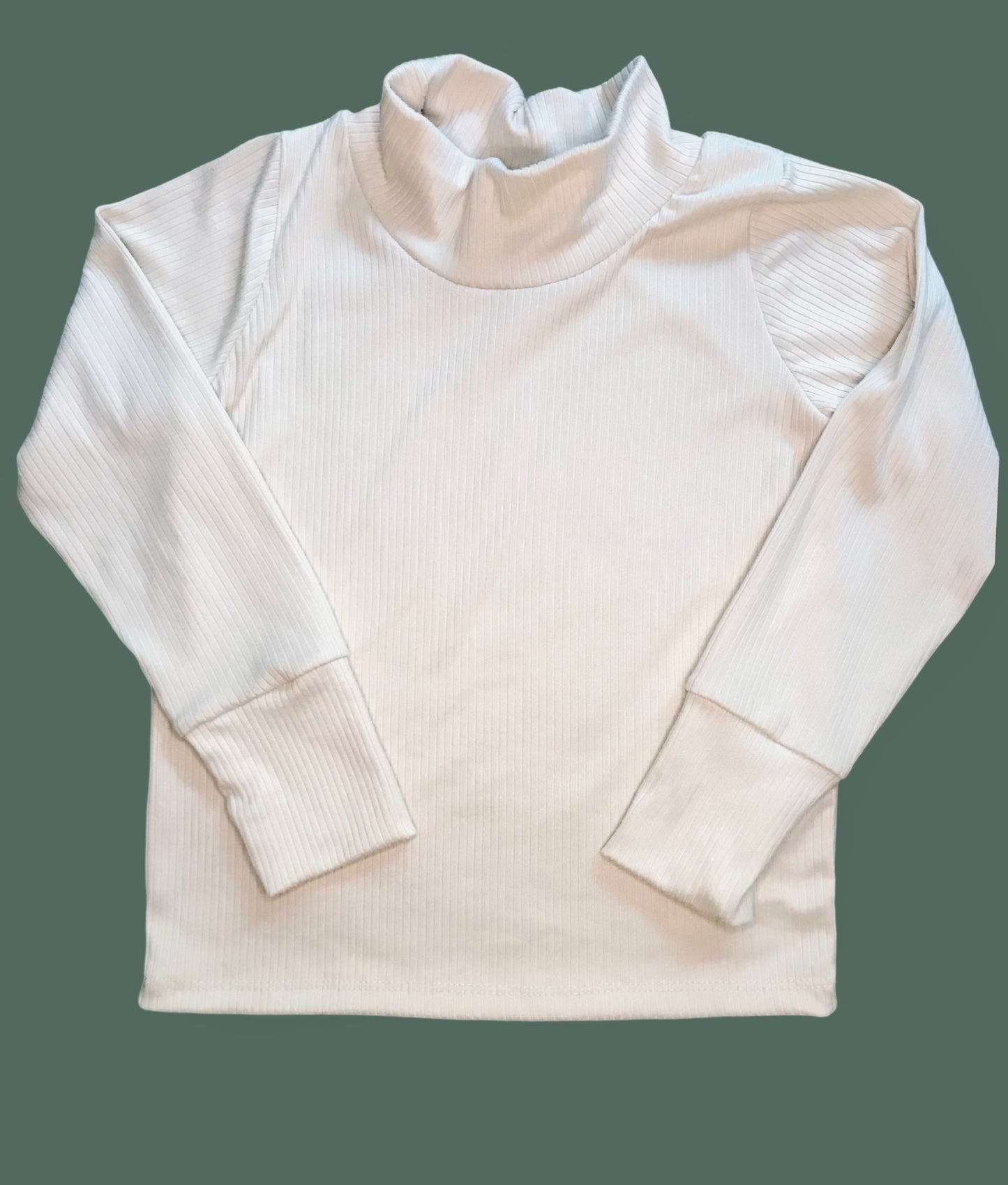 Mock Neck Ribbed Long Sleeve