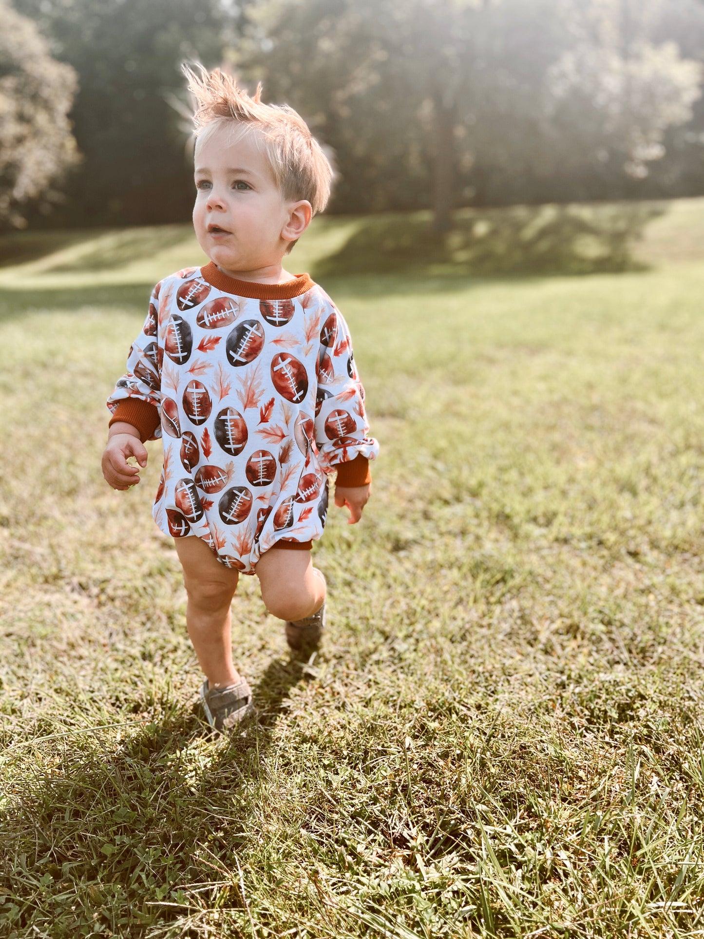 Football Oversized Sweater Romper