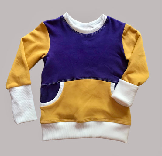 Made to Order Vikings Color Block Grow With Me Crewneck