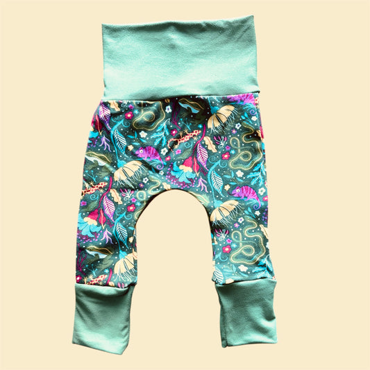 Green Rainforest Grow with Me Pants