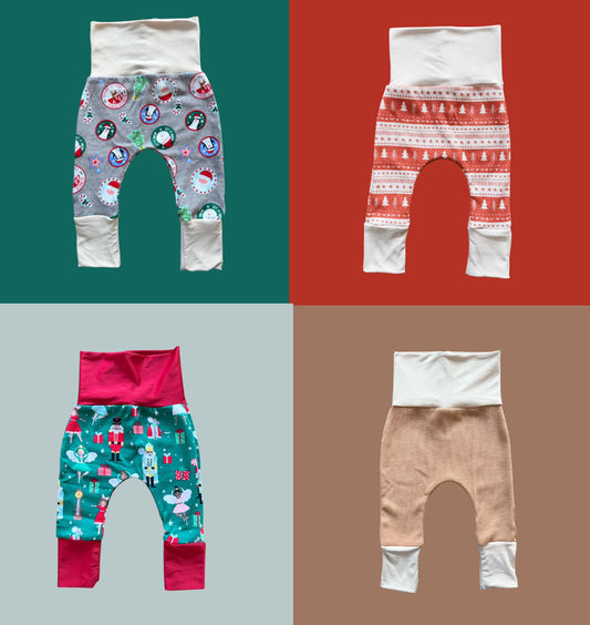 Made to Order Christmas and Winter Grow with Me Pants