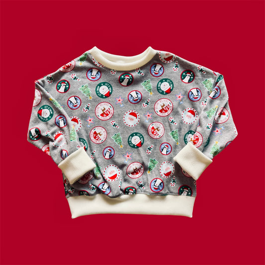 Winter Patches Grow with Me Oversized Sweatshirt