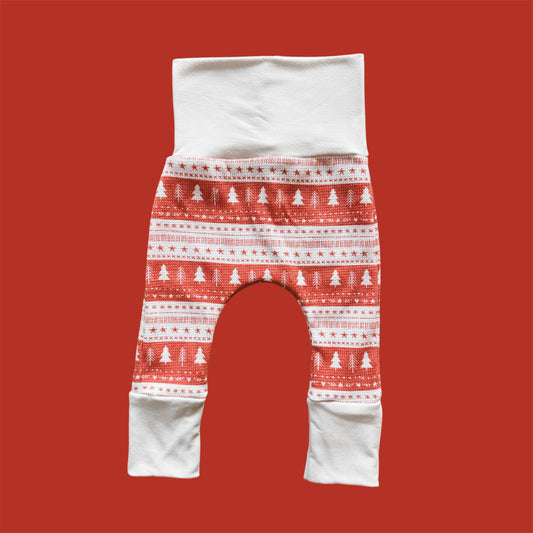 Holiday Waffle Grow with Me Pants