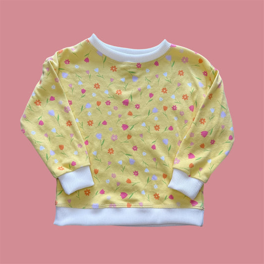 Yellow Floral Original Crewneck Sweatshirt