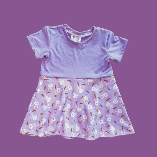 Lilac Bunny Grow with Me Dress Short