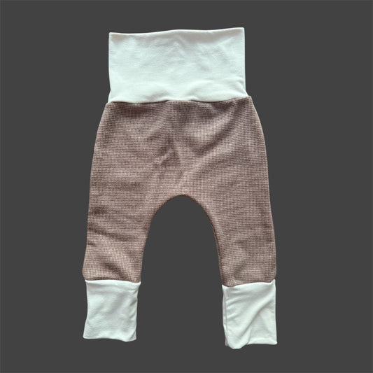 Brown Waffle Grow with Me Pants