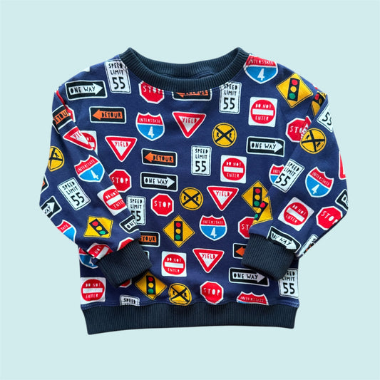 Traffic Signs Cotton Original Crewneck Sweatshirt