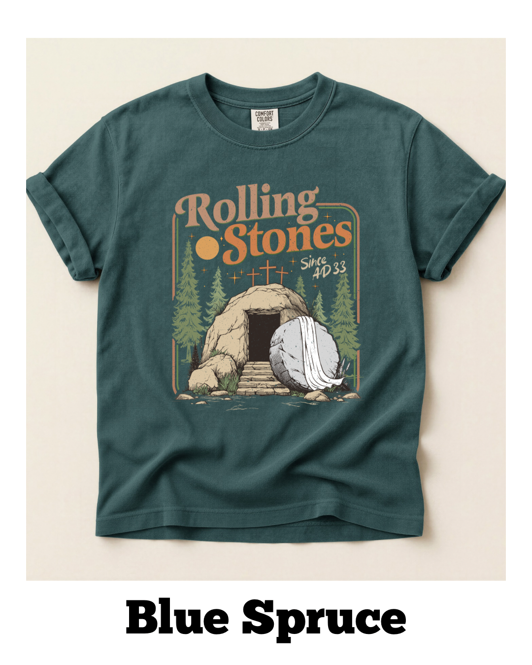 Rolling Stones Since A.D. 33 Adult Comfort Colors Tee