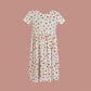 White with Red Ditsy Floral Long Grow with Me Dress