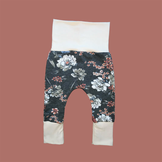 Grey Floral French Terry GWM Pants