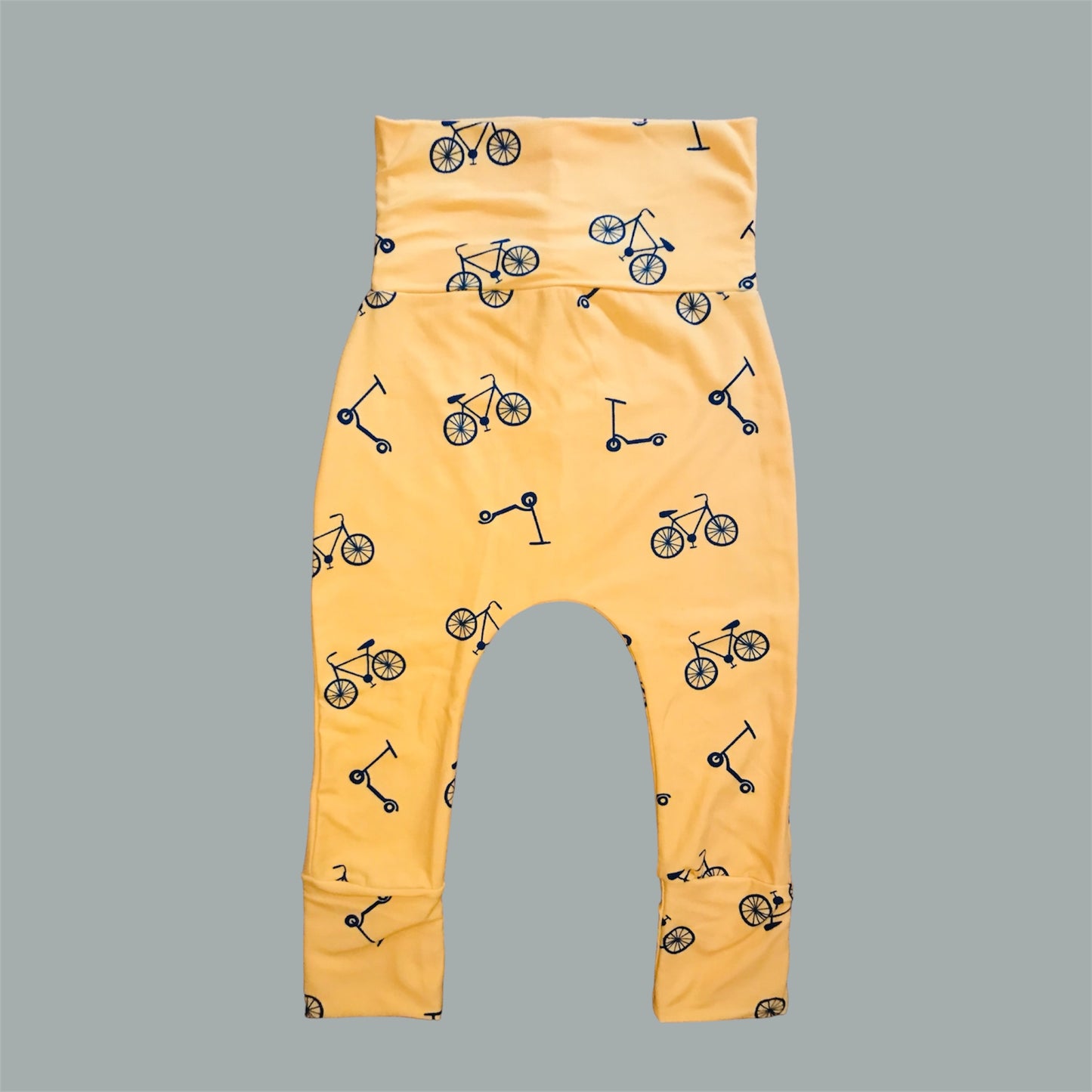 Yellow Bike and Scooter Grow with Me Pants