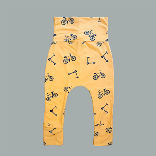 Yellow Bike and Scooter Grow with Me Pants