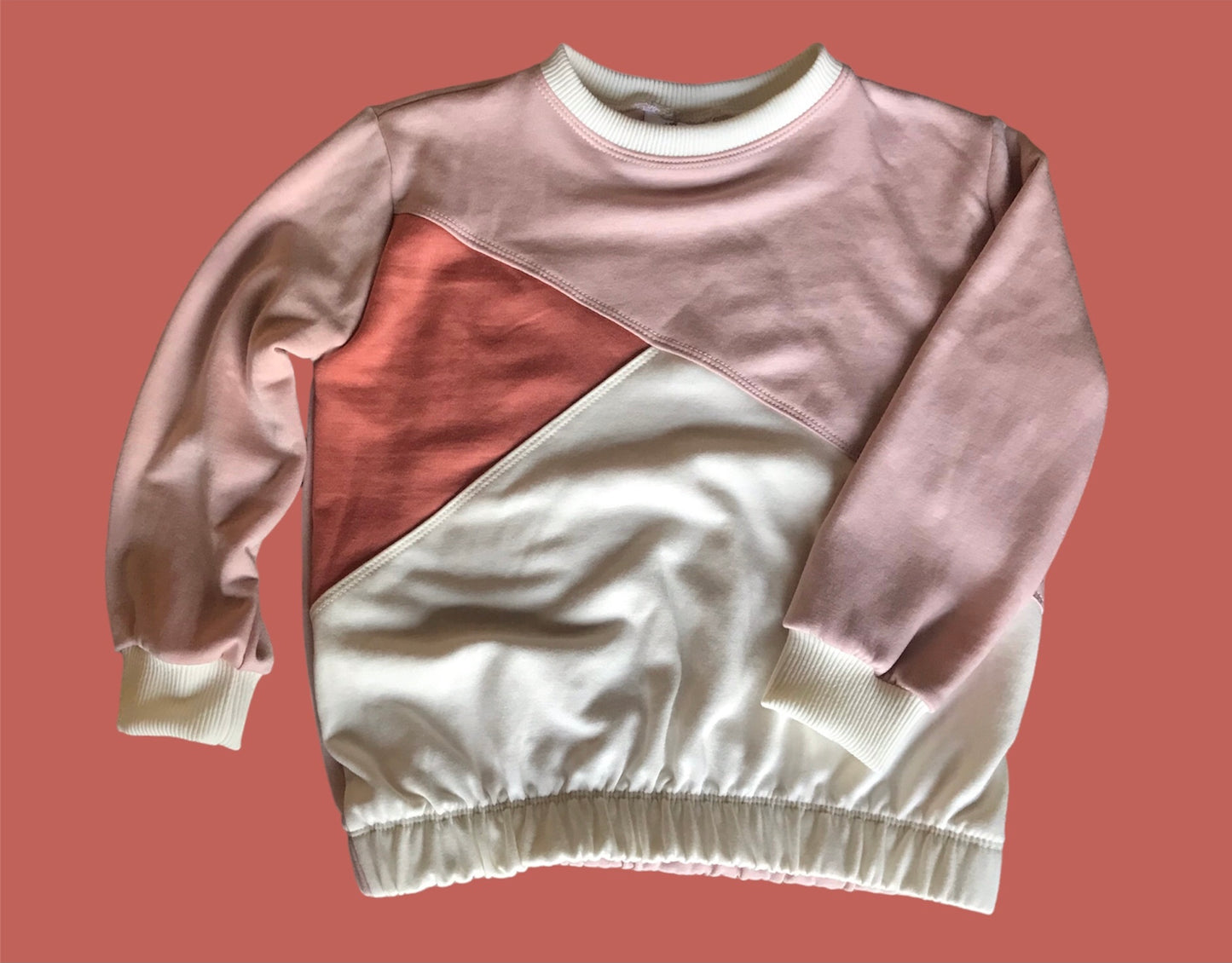 Made to Order Oversized Color Blocked Elastic Sweatshirts