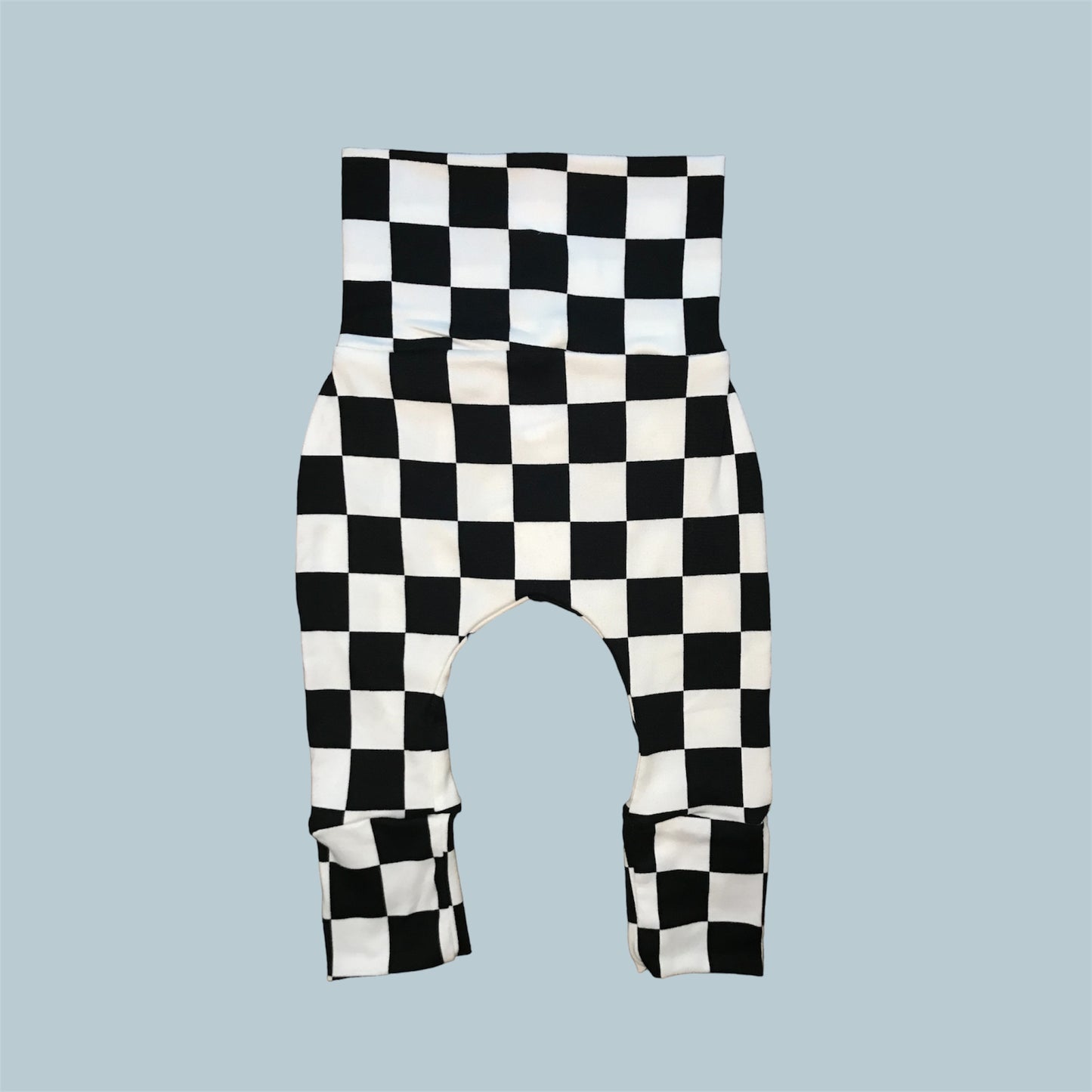 Black and White Checkered Grow with Me Pants