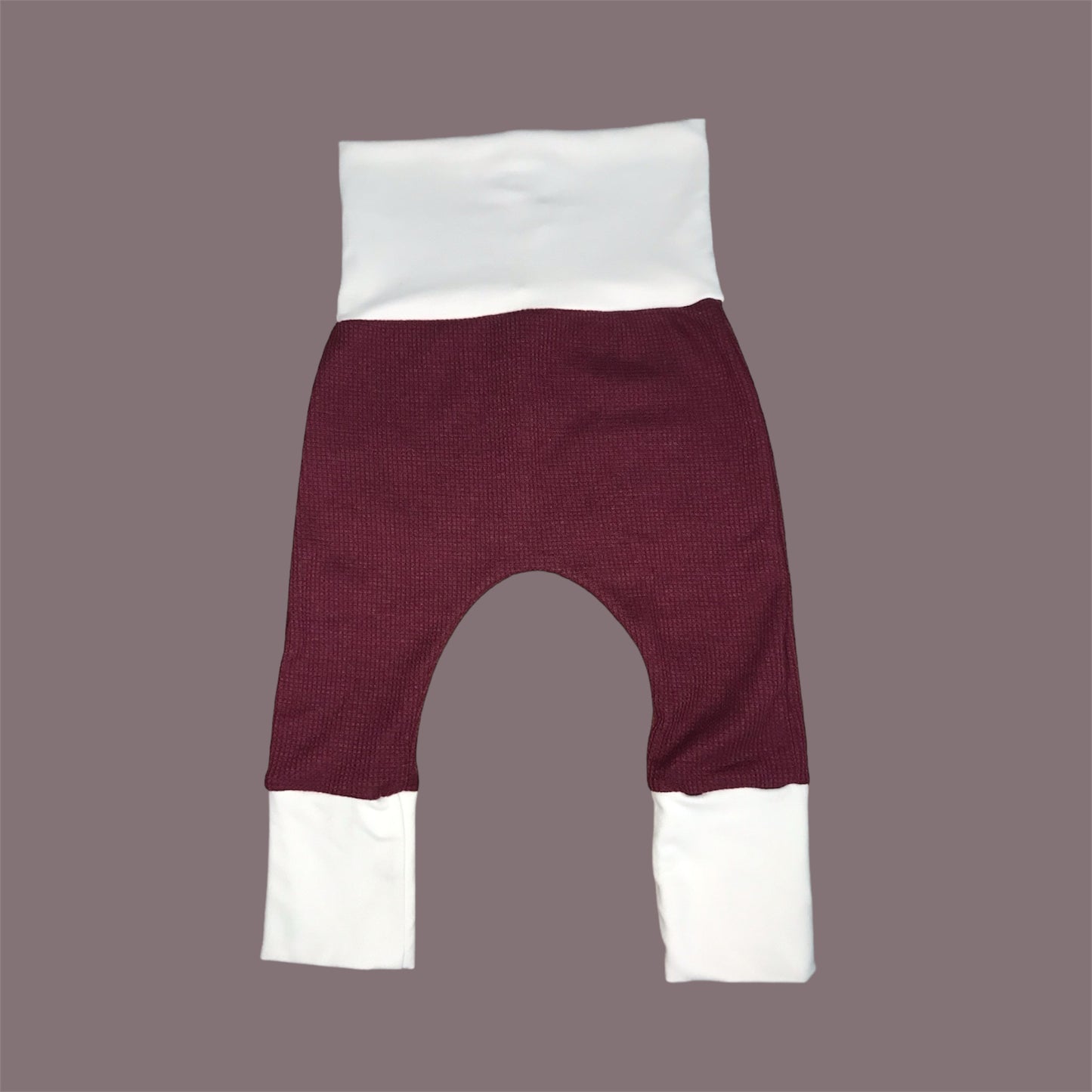 Maroon Waffle Grow with Me Pants