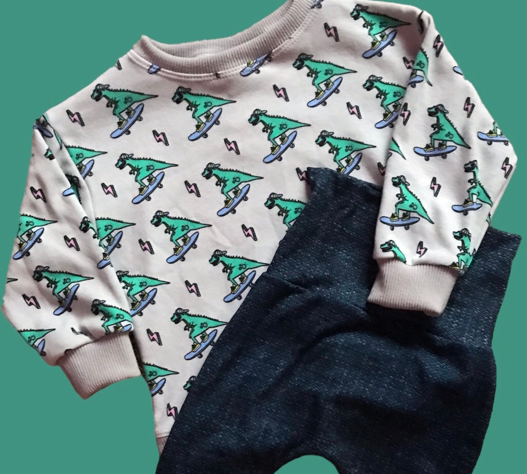 Skating Dinosaur Sweatshirt