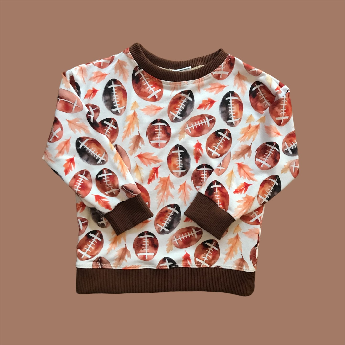 Fall Football Original Crewneck with Brown Ribbing